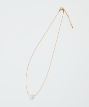 【ステンレス】バロックパールチャームネックレス