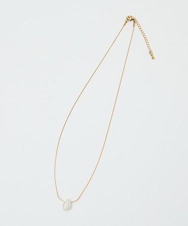 【ステンレス】バロックパールチャームネックレス