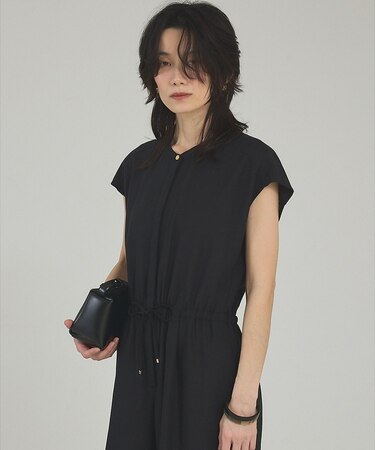 【接触冷感】リネンブレンドドロストオールインワン