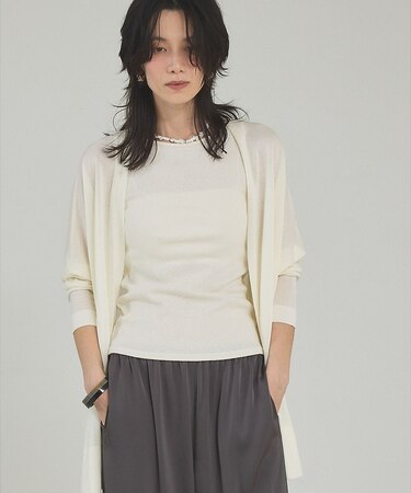 【接触冷感】シアーオーバーカーディガン