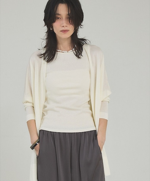 【接触冷感】シアーオーバーカーディガン