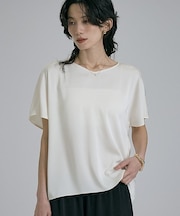 【接触冷感＆吸水速乾】クールサテンブラウス/セットアップ対応