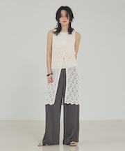 2WAYリーフパターンロングジレ