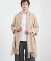 無線色カシミア大判ストール