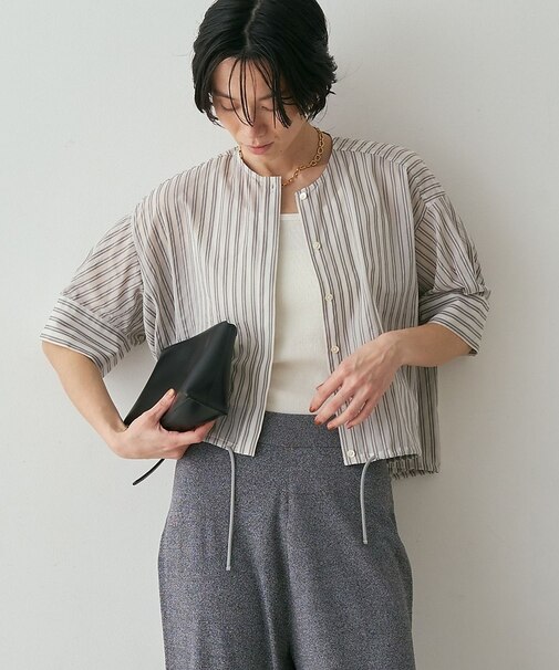 【シルエット調整可能】フォルムドロストブラウス