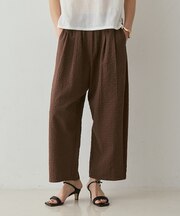 【セットアップ対応】シアーギンガムクロップドパンツ