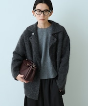 モヘアニットコート