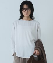 【セットアップ対応】ピーチサテンブラウス