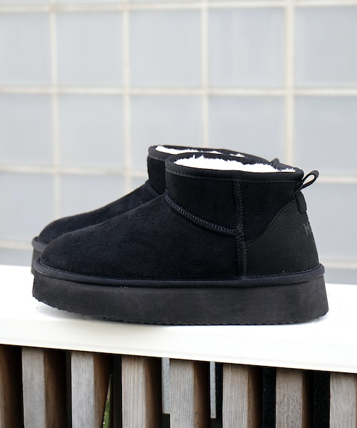 ○【MEI(メイ)】ムートン厚底ブーツ｜オゥ バニスターの通販｜&mall