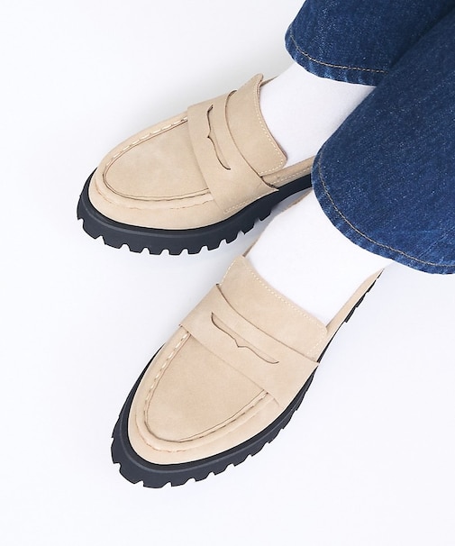 【販売店舗限定】軽量・厚底ローファー【予約】