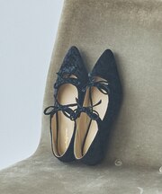 【販売店舗限定】ダブルリボンポインテッドパンプス
