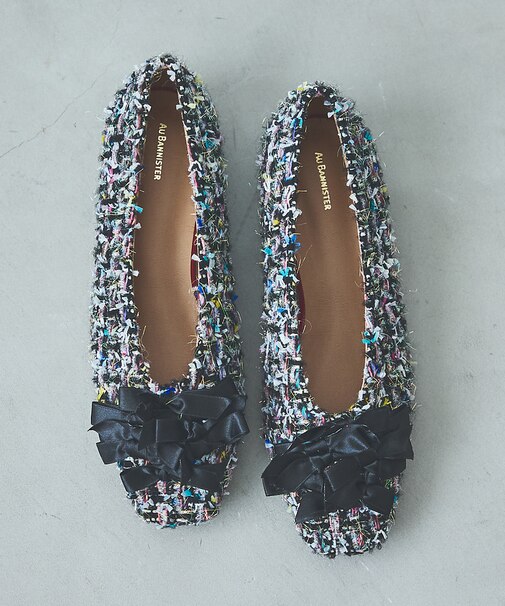 ラグジュアリーツィードパンプス