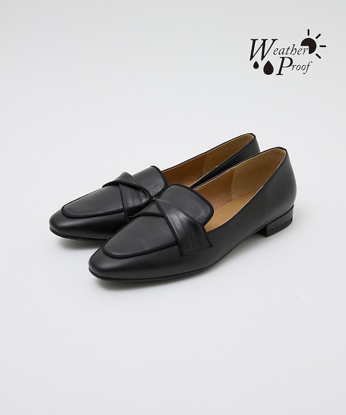 撥水レザーローファー｜オゥ バニスターの通販｜&mall（アンドモール