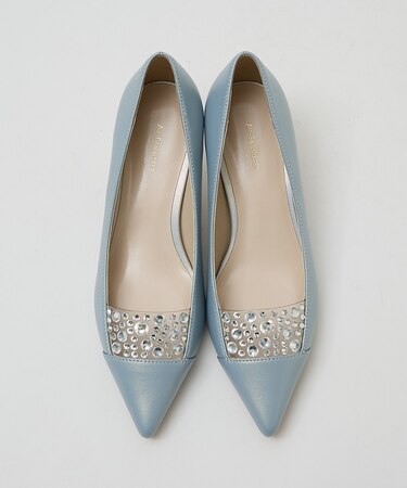 ラインストーンパンプス