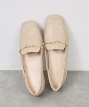 【販売店舗限定】バブーシュビットモカスクエアトゥローファー