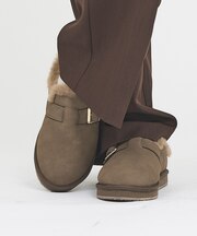 【販売店舗限定】フェイクムートン・ミュールスリッポン