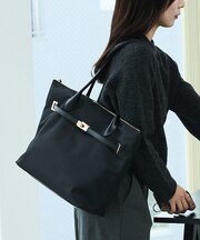 【kariさんコラボ】多機能BELTEDナイロントート/A4/通勤/16インチP