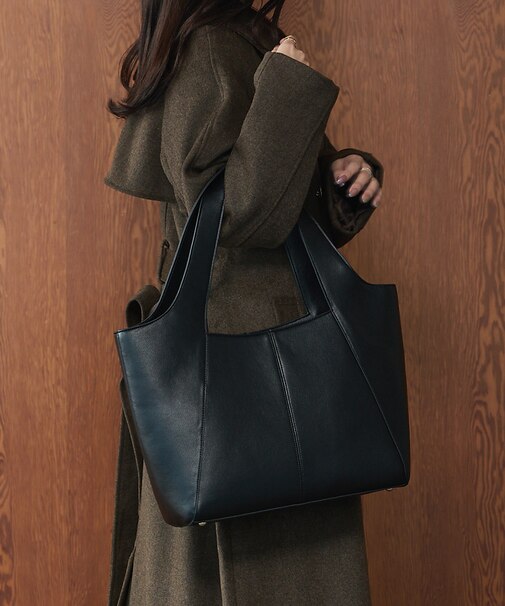 【kariさんコラボ】ポーチ付き多機能オープントート/A4/通勤/16インチPC