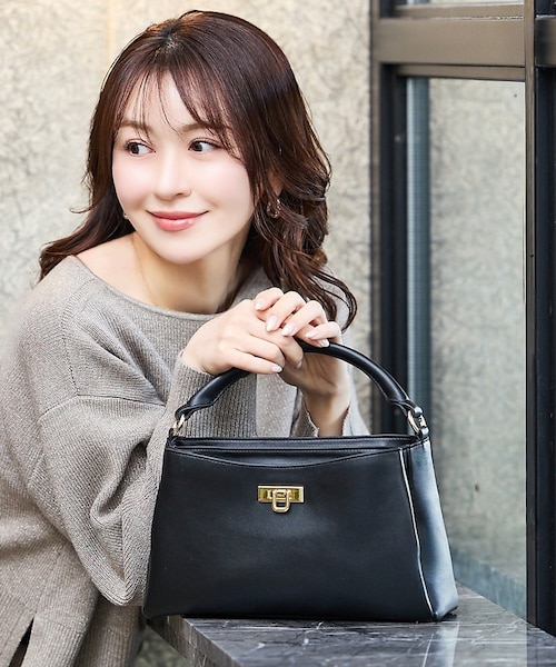 ちばゆかコラボ　3WAYスクエアハンドバッグ　黒 再入荷/ちばゆかさんコラボ】3WAYスクエアハンドバッグ｜ロウェル