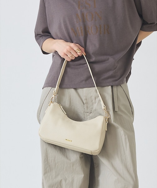 ●SOEUR/2WAYレザーハーフムーンショルダー