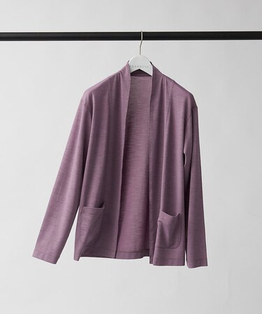 鹿の子 ストレッチ ボタンレス カーディガン