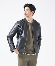 【定番】ネオレザー シングル ライダース