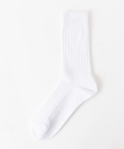 【定番】無地 リブ カラーソックス