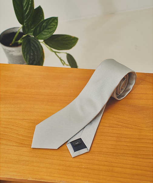 【定番】シルク 無地 ネクタイ