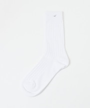 【定番】無地 リブ カラーソックス