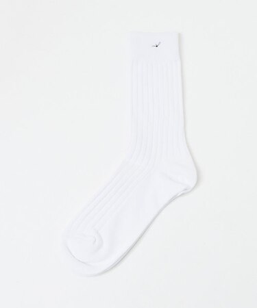 【定番】無地 リブ カラーソックス