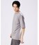 切替ストライプ コンビネーション Tシャツ