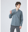【定番】ストレッチ ノーカラー Vネック シャツ