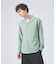 【定番】ストレッチ ノーカラー Vネック シャツ
