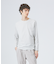 【ノンストレス】定番 / COTTON LYCRA 圧着 クルーネック 長袖 T