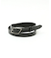 OILED LEATHER BLACK NARROW BELT
