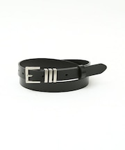 OILED LEATHER BLACK NARROW BELT