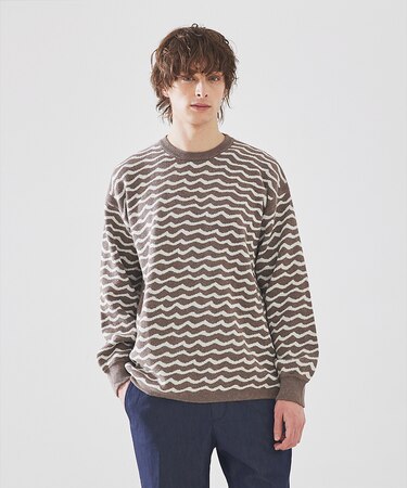 シルクミックス WJQ ホリゾンタル ボーダー ニット