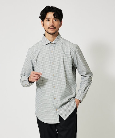 【FLEX SHIRTS】ドライモーメント ギンガムチェックシャツ