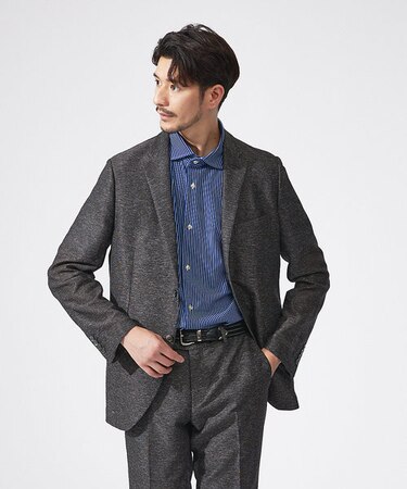 【セットアップ対応/FLEX JACKET】カラミ織り ストレッチ メッシュジャ