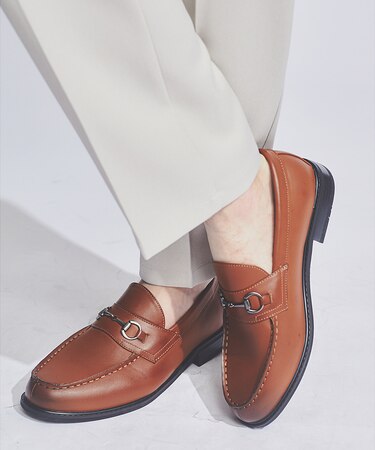 【定番】ネオレザー ビットローファー