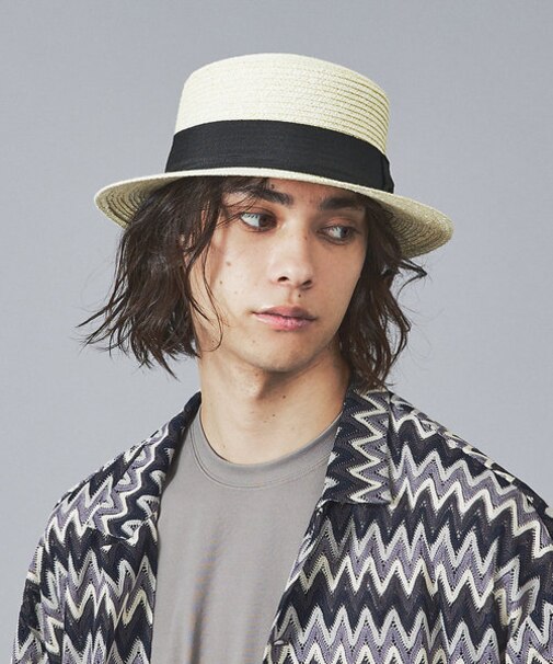【RUBEN/ルーベン】STRAW BOATER HAT /ストローハット/カン