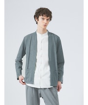 【定番/シアー素材】ストレッチ カノコ ワンボタン カーディガン