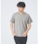 【チェック柄】ジャガード Vネック 半袖 Tシャツ