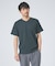 【チェック柄】ジャガード Vネック 半袖 Tシャツ