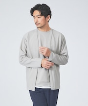 【アンサンブル対応】フクレ ジャガード セミショール カーディガン