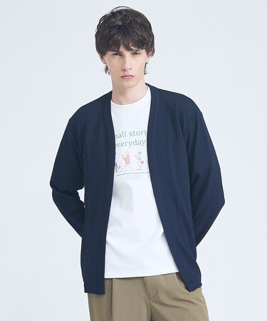 【アンサンブル対応】フクレ ジャガード セミショール カーディガン