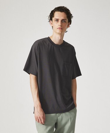 【ドライタッチ 】ヘムラウンド 半袖 Tシャツ