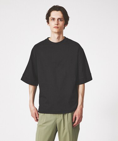 【定番】ドロップショルダー 五分袖 メローロック Tシャツ