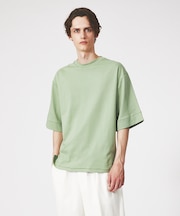 【定番】ドロップショルダー 五分袖 メローロック Tシャツ