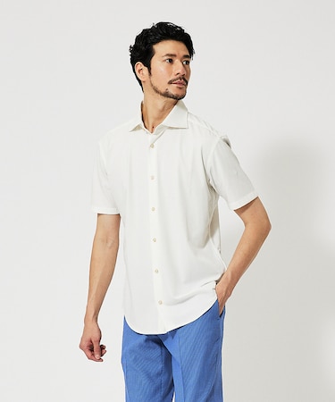 【接触冷感】アイスピケ ストレッチ 半袖シャツ / FLEX SHIRTS